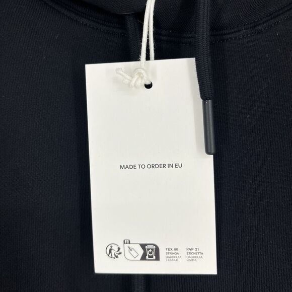 Son Of A Tailor Hoodie Sweatshirt Size Medium Mens Black Cotton Terry Pullover - Picture 6 of 11